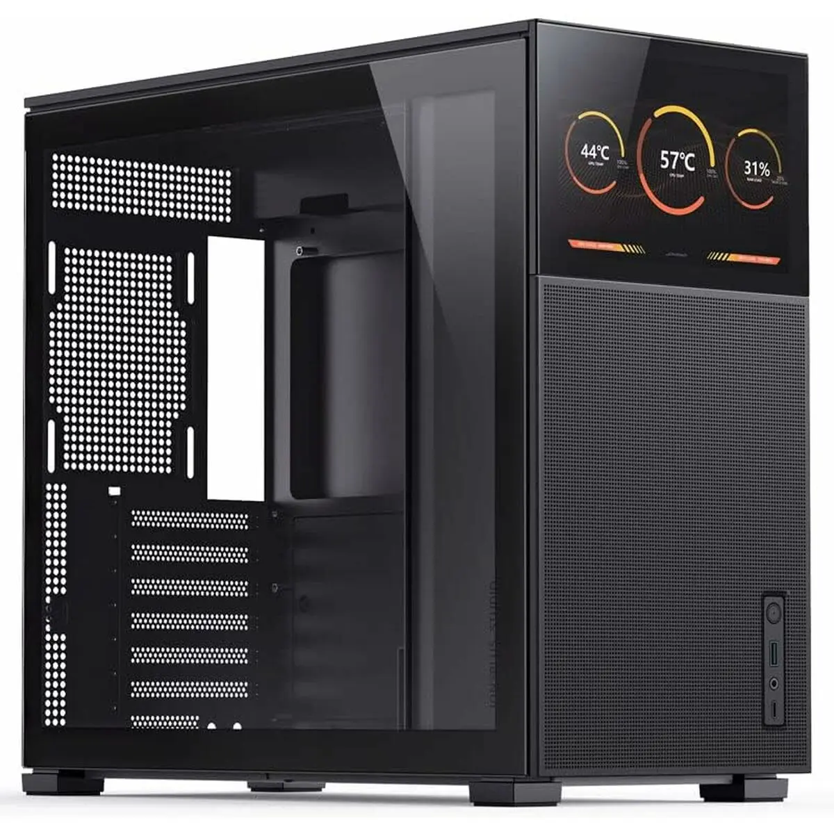 Case computer desktop ATX Jonsbo D41 MESH BLACK SC Nero Display LCD