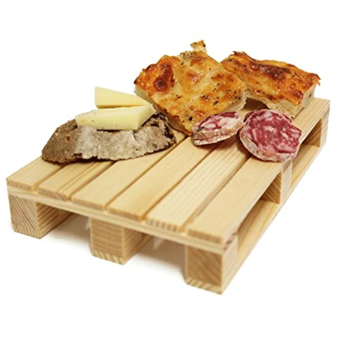 Tagliere a Forma di Pallet in Legno Pedana 15 x 20 cm Antipasti Affettati Salumi (1)