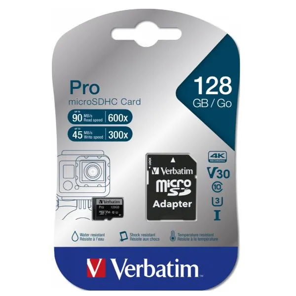 MICRO SDHC-128GB-CLASS 10ADAT.