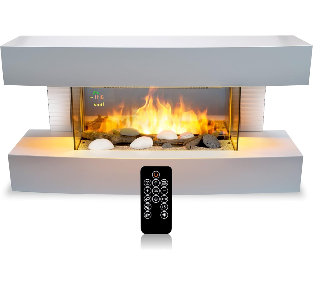 Classic Fire Caminetto Elettrico Toronto 2000W Stufa Elettrica LED e Telecomando (1)