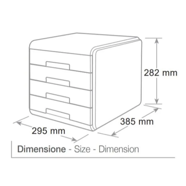 CASSETTIERA MYDESK 4CASSETTI VERDE