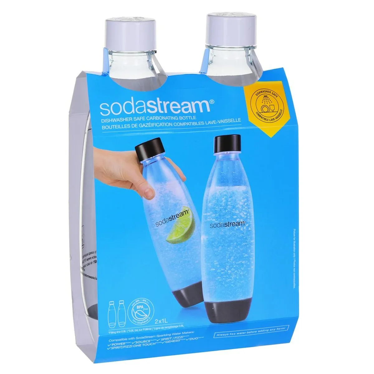 Bottiglia d'acqua sodastream                                 Bianco 1 L (2 Unità)