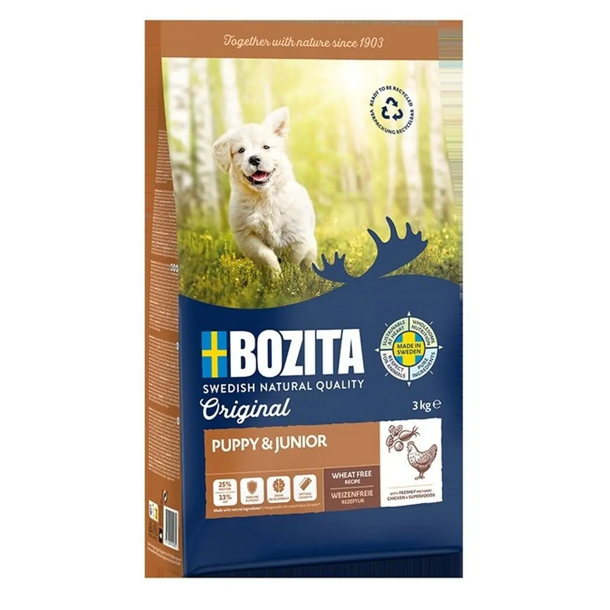 Io penso Bozita Original Puppy & Junior Chicken Pollo 3 Kg