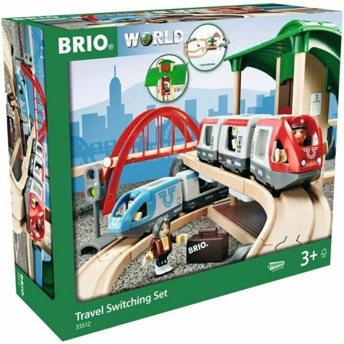 Set di Costruzioni Brio Travelers Platform Tour Multicolore 42 Pezzi