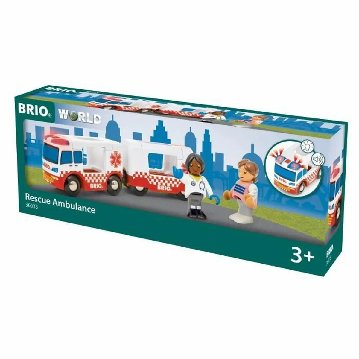 Playset Brio Rescue Ambulance 4 Pezzi