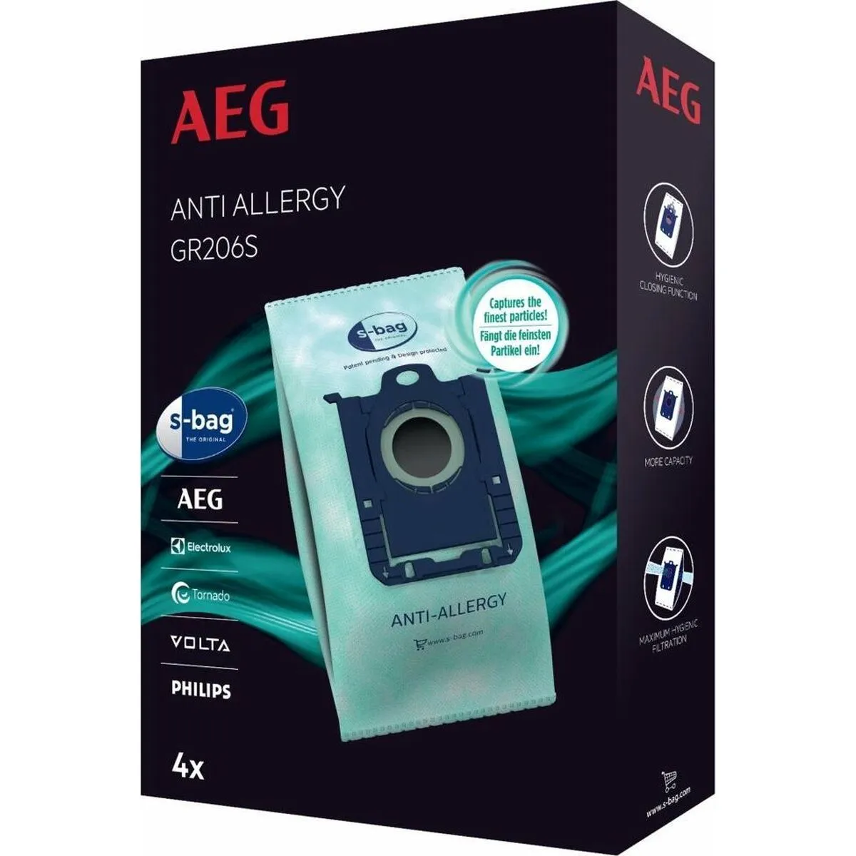 Sacchetto di Ricambio per Aspirapolvere Aeg GR206S 4 uds