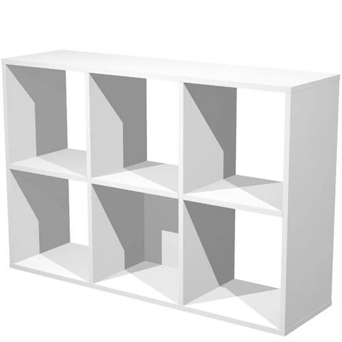 Scaffale Artexport Home Office 6 scompartimenti Bianco Melammina 104,1 x 29,2 x 69,8 cm