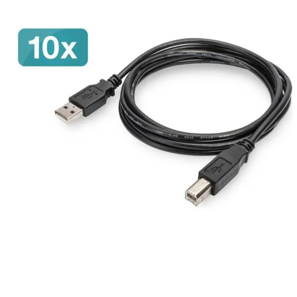 CAVO CONN USB2.0 A-B M/M 1.8M 10PCS