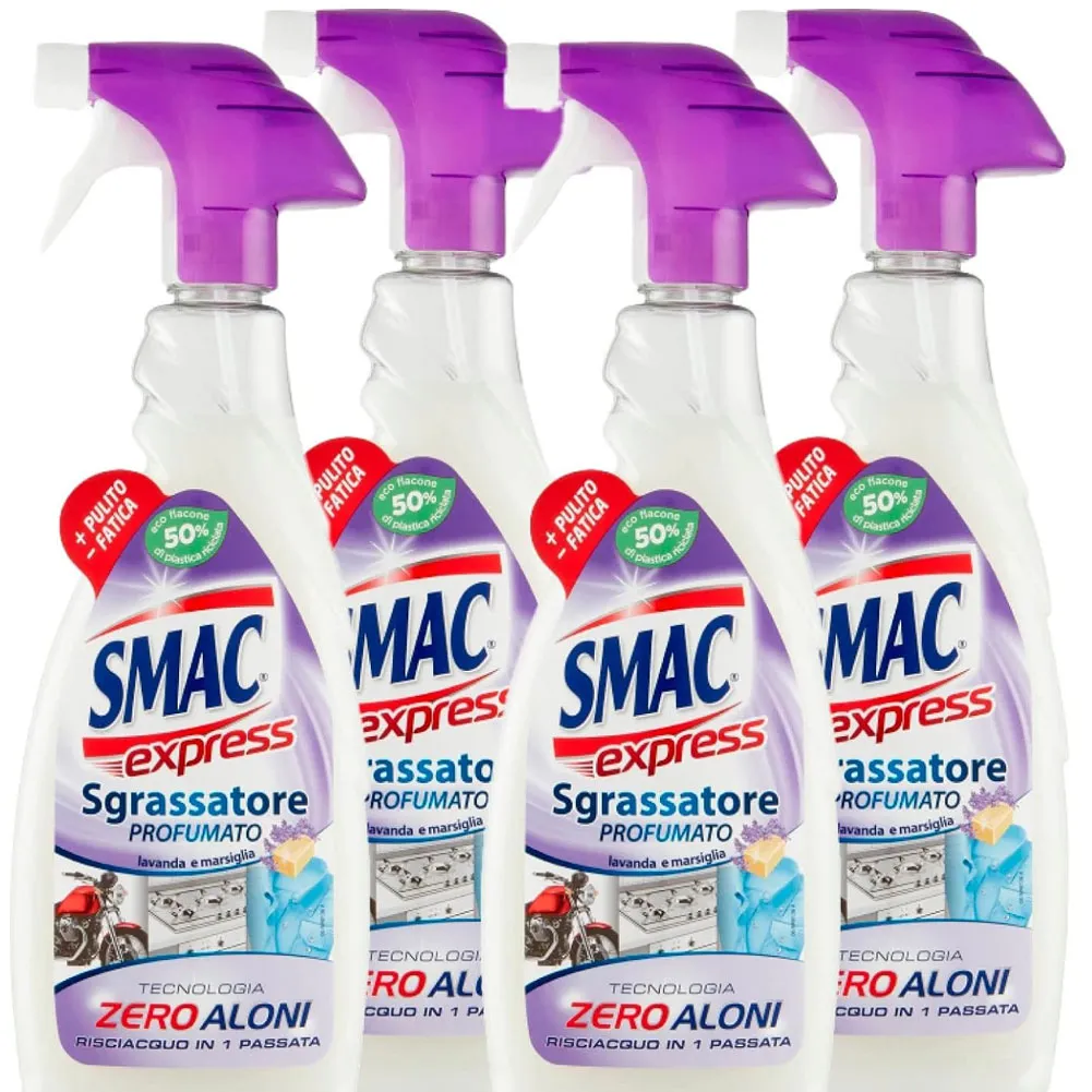 4 x 650 ml Smac Express - Sgrassatore Universale Profumato alla Lavanda Promo (1)