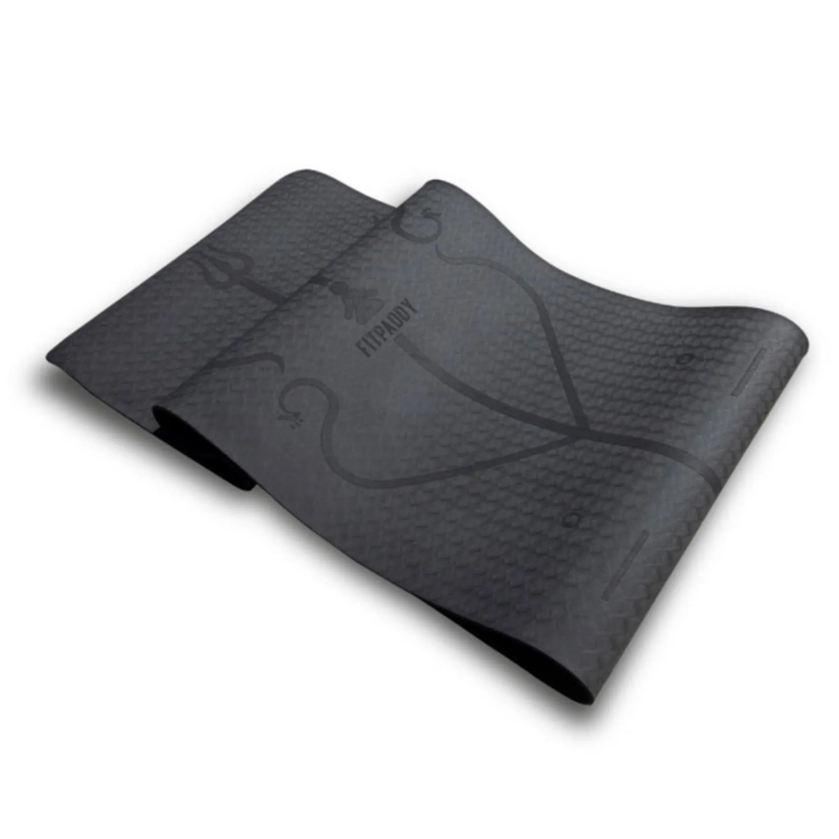 FITPADDY YOGA MAT TPE 6MM BLACK