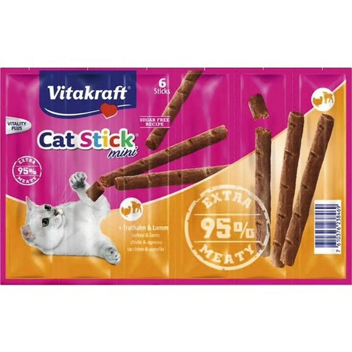 Spuntino per Cat Vitakraft Cat Stick Pollo Tacchino Agnello