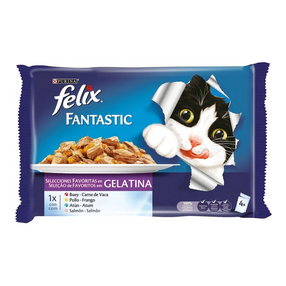 Cibo per gatti Purina Felix (4 x 100 g)