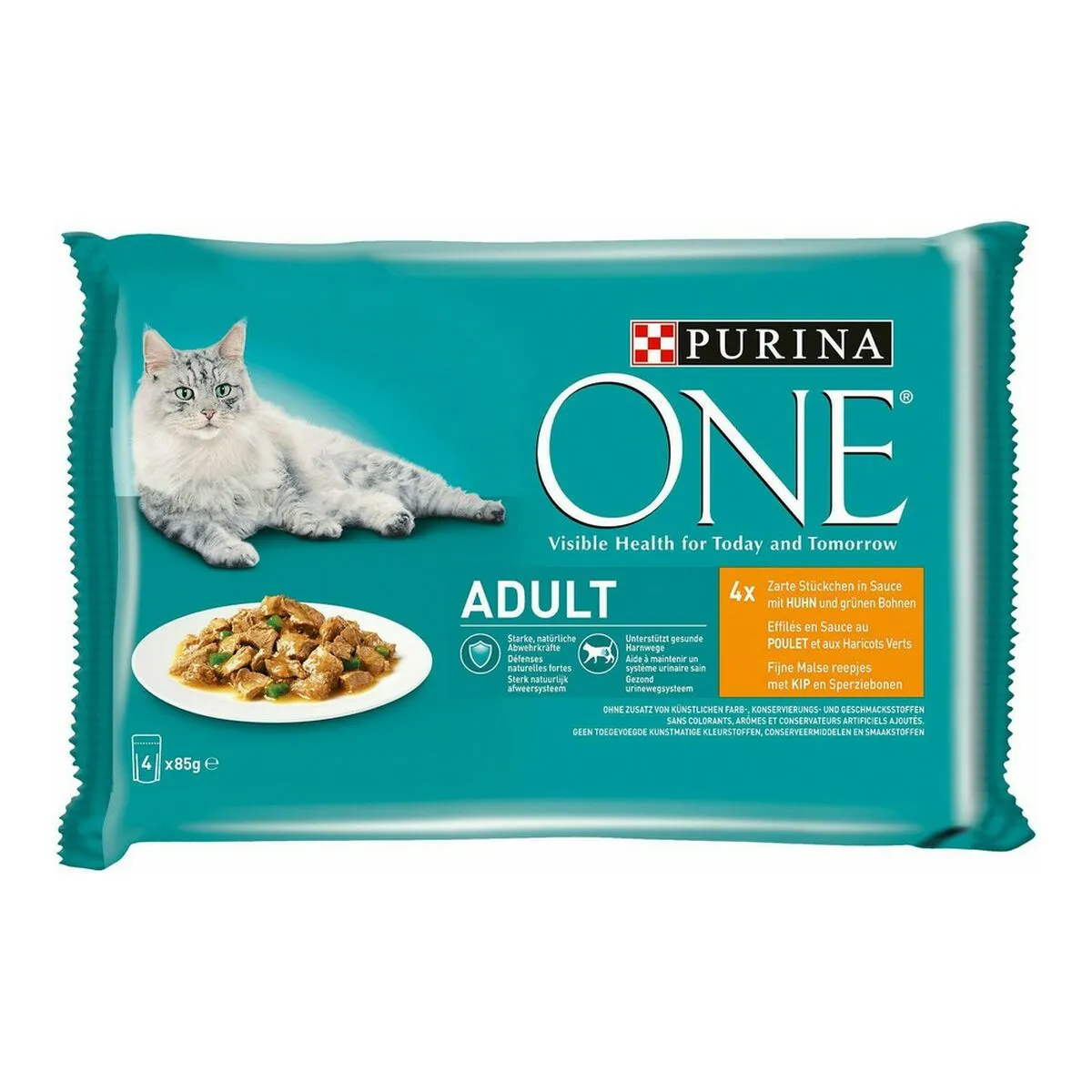 Cibo per gatti Purina One Adult (4 x 85 g)