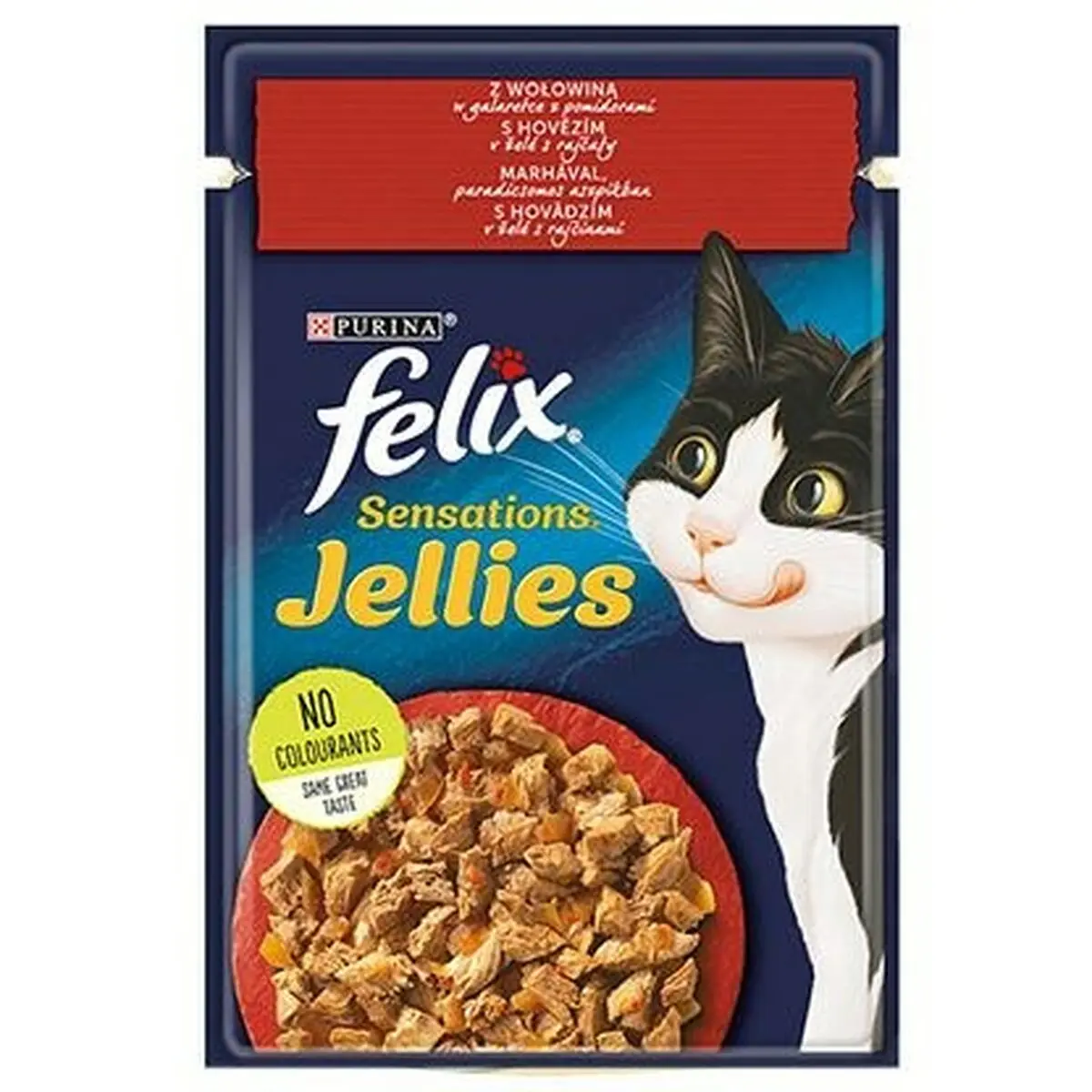 Cibo per gatti Purina Felix Sensations Carne di vitello Pomodoro 85 g