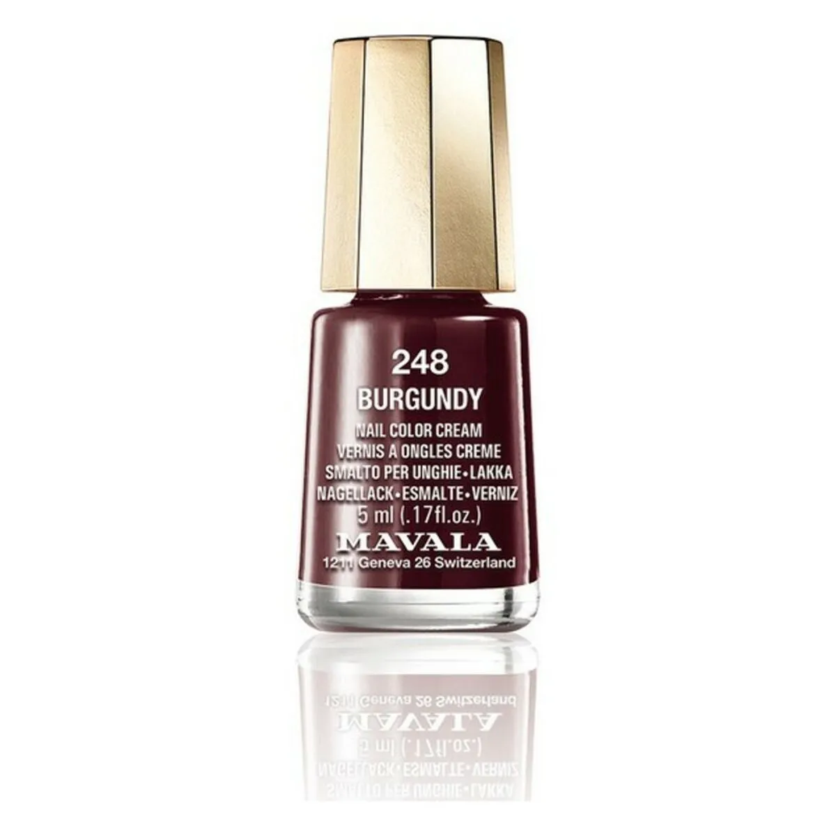 Smalto per unghie Nail Color Cream Mavala 248-burgundy (5 ml)