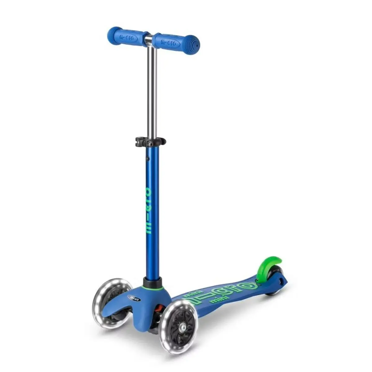 Monopattino Scooter Micro Mini DELUXE LED Crystal Blue Azzurro