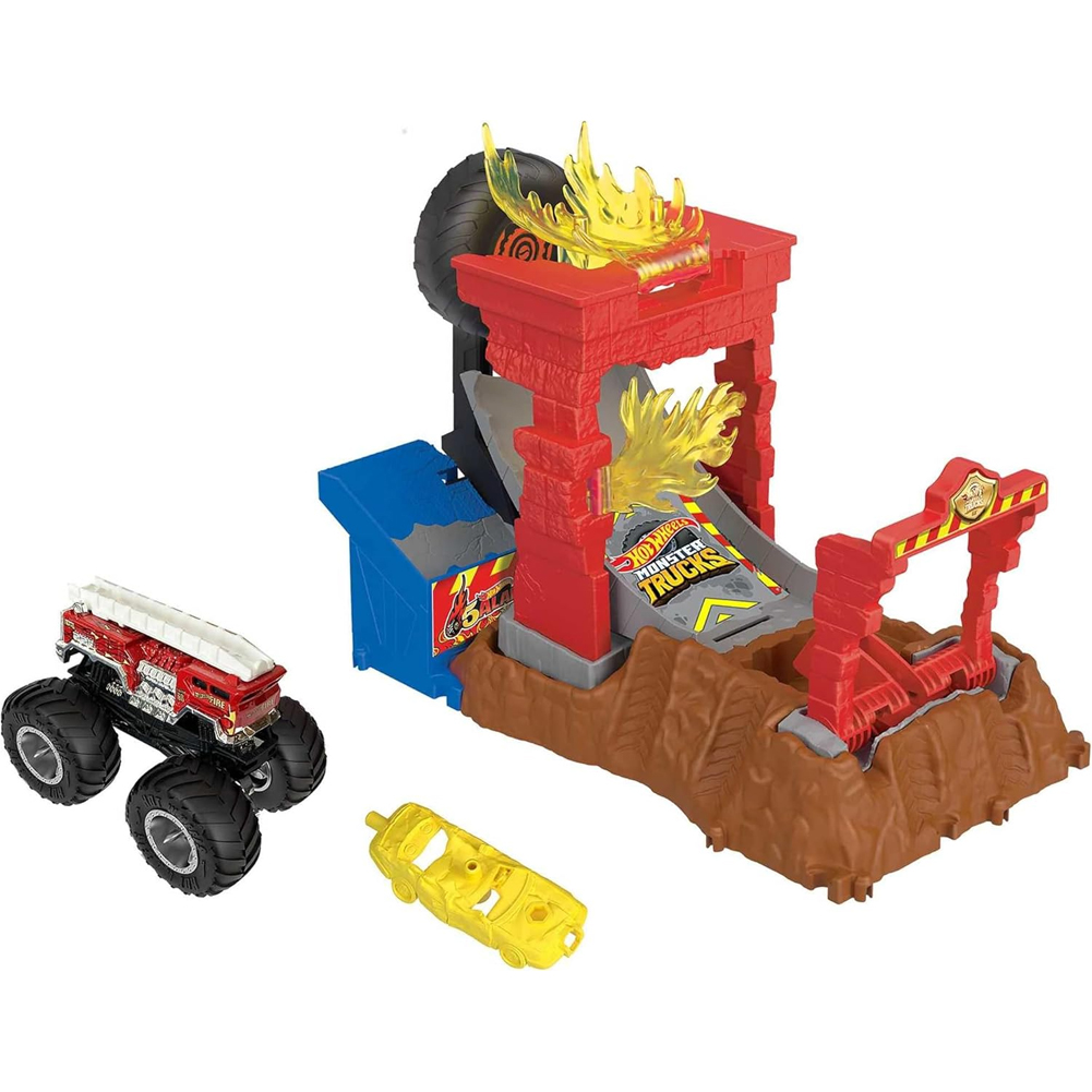 Hot Wheels Monster Trucks Arena degli Scontri Sfida Bersaglio Infuocato 4+ Anni (1)