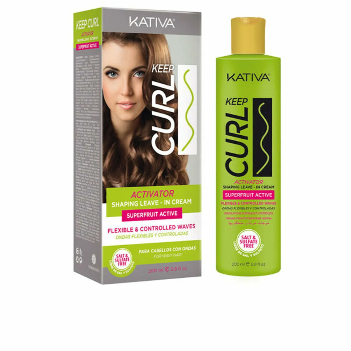 Fissante Flessibile per Capelli Kativa Attivatore Capelli ricci (200 ml)