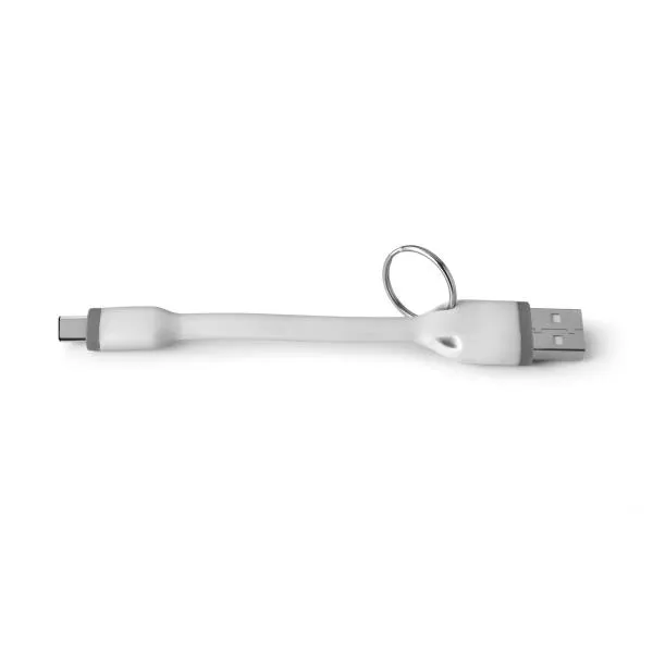 USB-A TO USB-C 15W CABLE 12CM WHITE