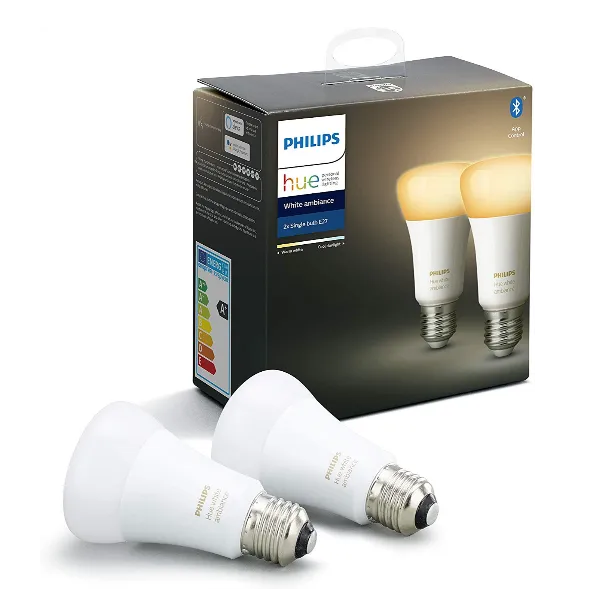 HUE WHITE AMB 2LAMP E27 9 5W DLC