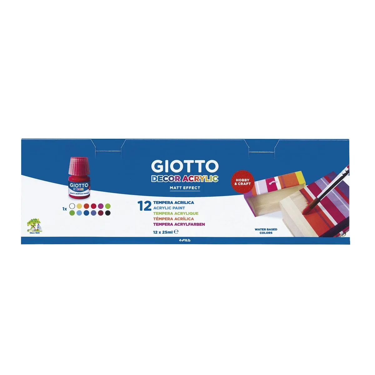 Tempere Giotto Decor Multicolore 12 Pezzi 25 ml (12 Unità)