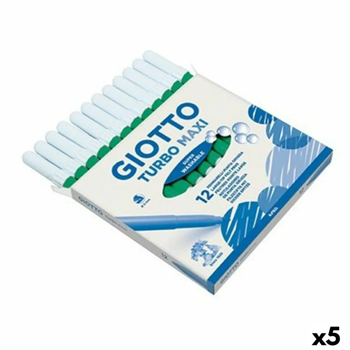 Set di Pennarelli Giotto Turbo Maxi Verde (5 Unità)