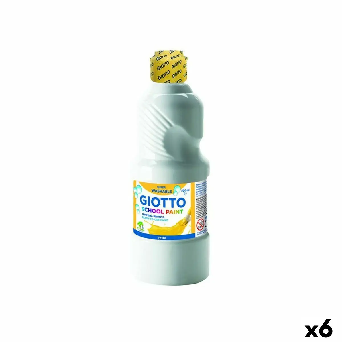 Pittura a tempera Giotto   Bianco 500 ml (6 Unità)