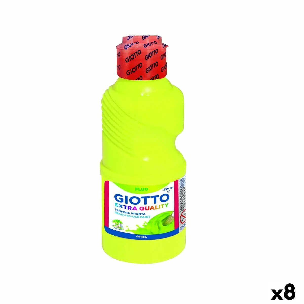 Pittura a tempera Giotto   Giallo 250 ml (8 Unità)