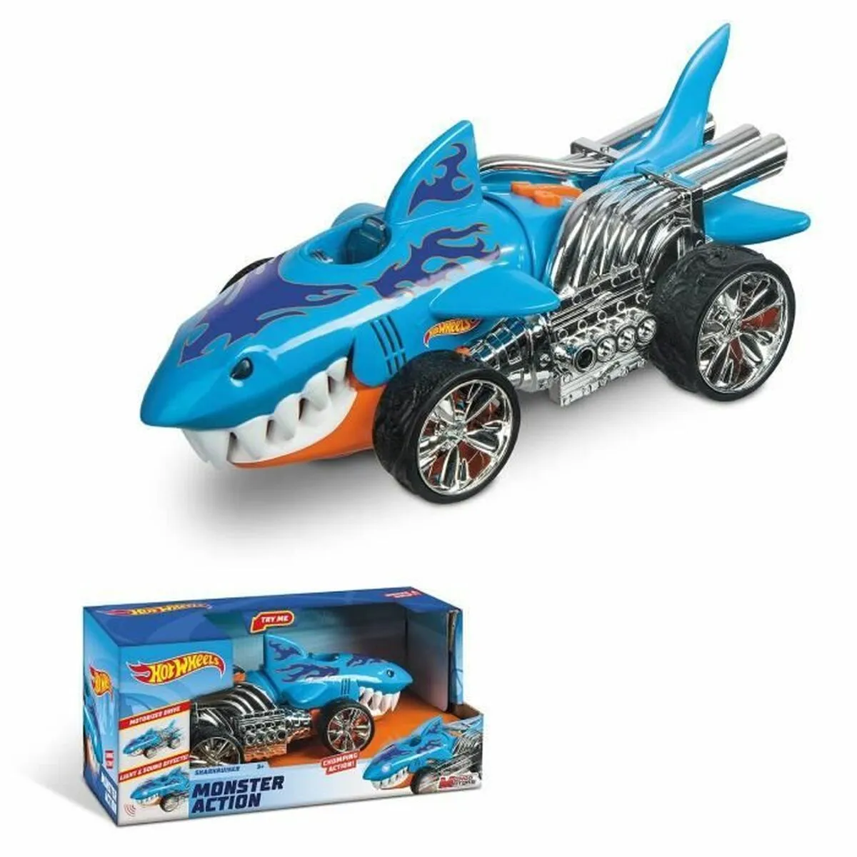 Camion Mondo Monster Action Sharkruiser Azzurro