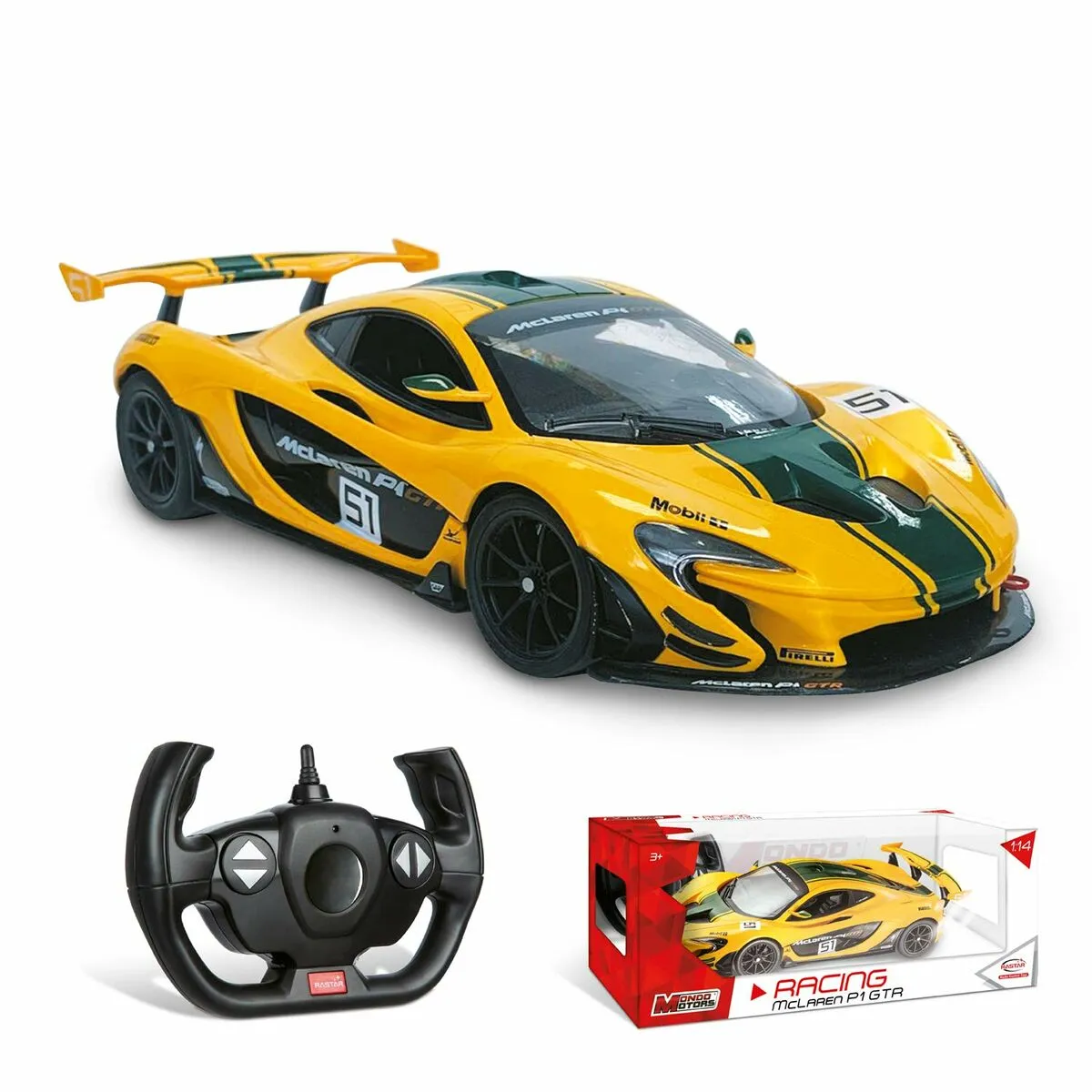 Macchinina Radiocomandata Mondo McLaren P1 GTR 1:14 Giallo