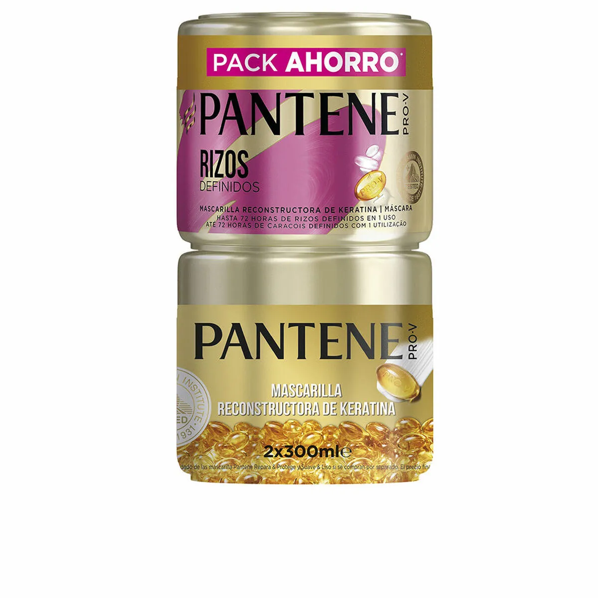 Maschera per Capelli Pantene   Capelli ricci 2 x 300 ml