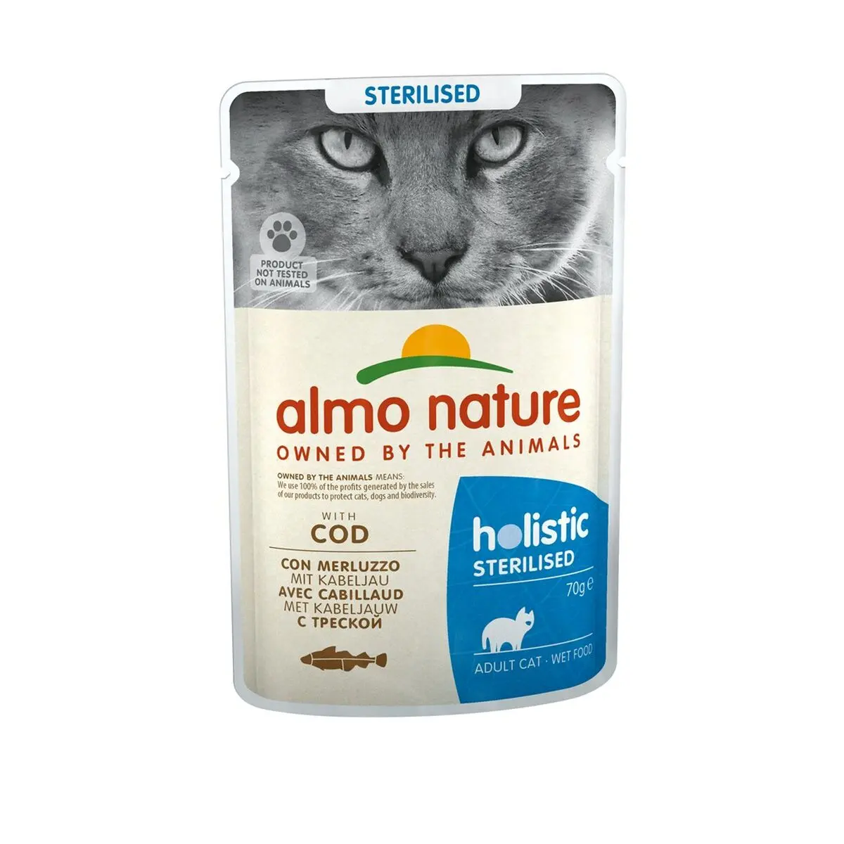 Cibo per gatti Almo Nature Holistic Sterilised Merluzzo