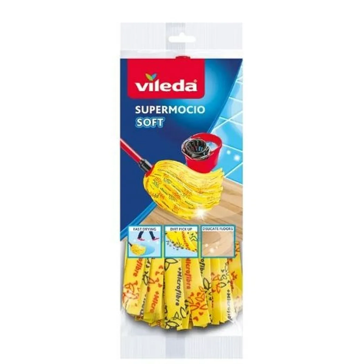 Ricambio Vileda SuperMocio Soft Spazzolone Giallo (1 Unità)