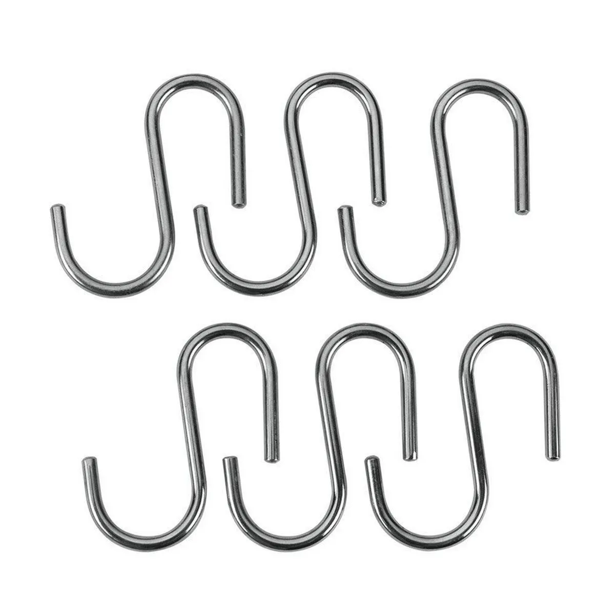 Gancio per appenderla Metaltex Lonardo Cromato Metallo 6,5 cm 6 Pezzi