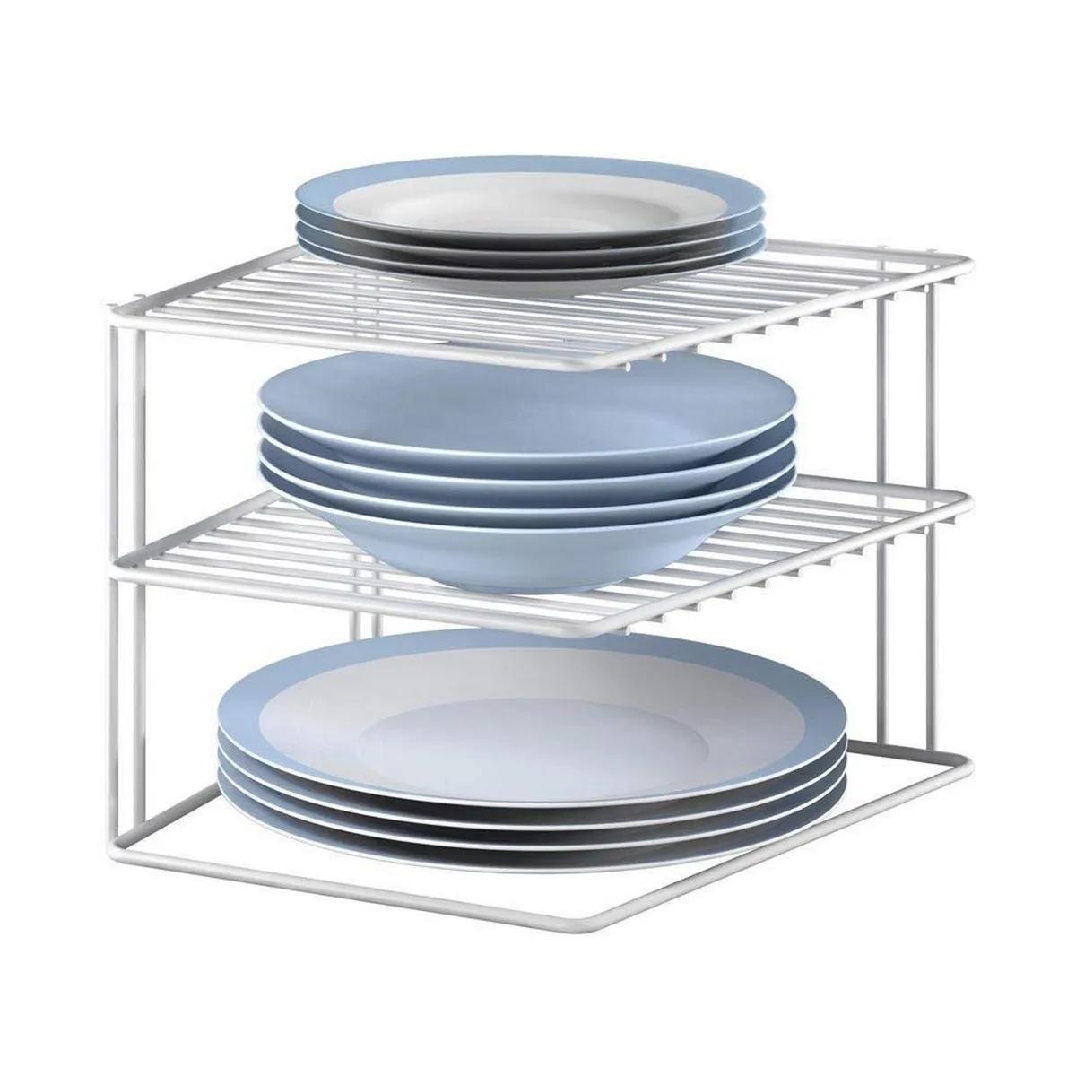 Contenitore per Sistemare per Mobile da Cucina Metaltex Silos 3 Mensole Metallo (25 x 25 x 19 cm)