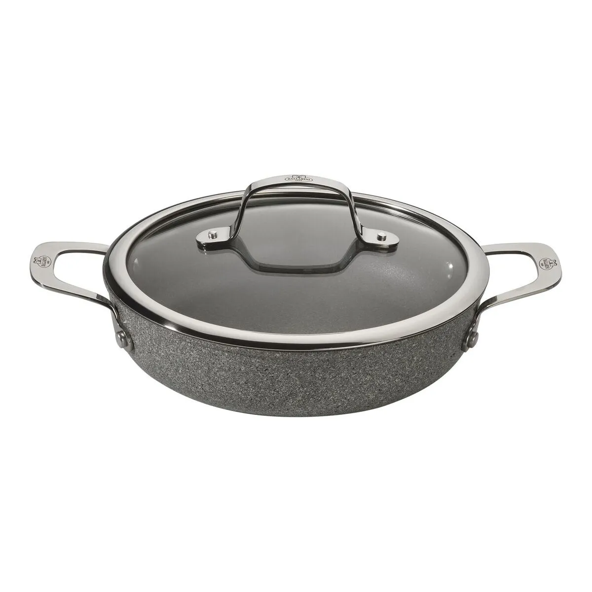 Casseruola con coperchio Ballarini 75002-811-0 Grigio Acciaio Acciaio inossidabile Alluminio Ø 24 cm