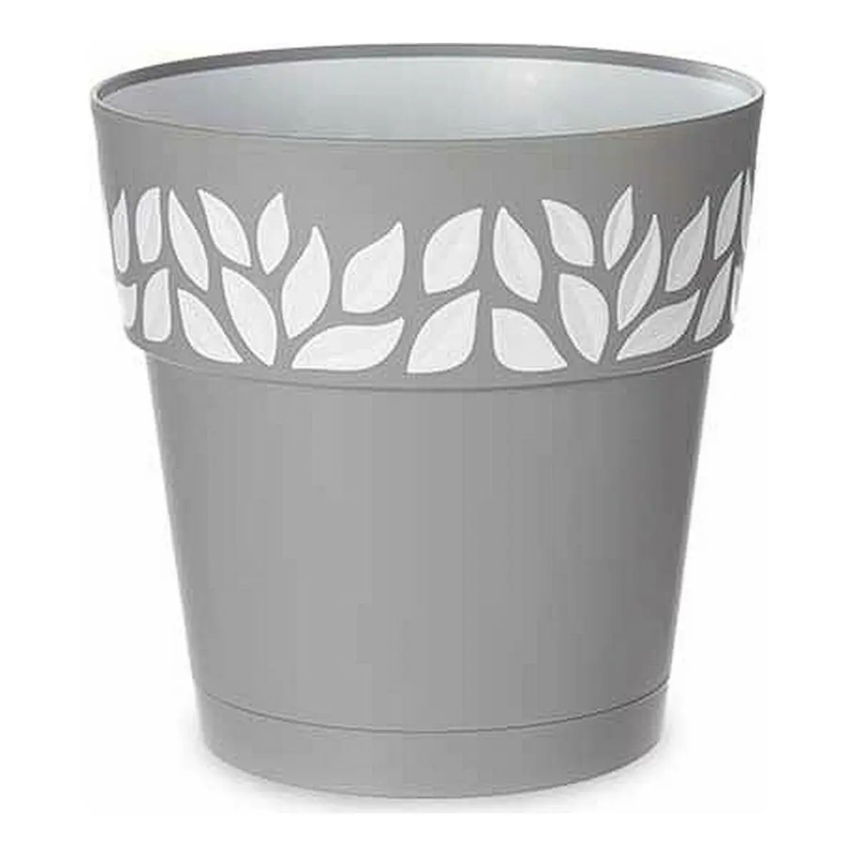 Vaso Autoirrigante Stefanplast 3920221 Grigio 25 x 25 x 25 cm Bianco Plastica