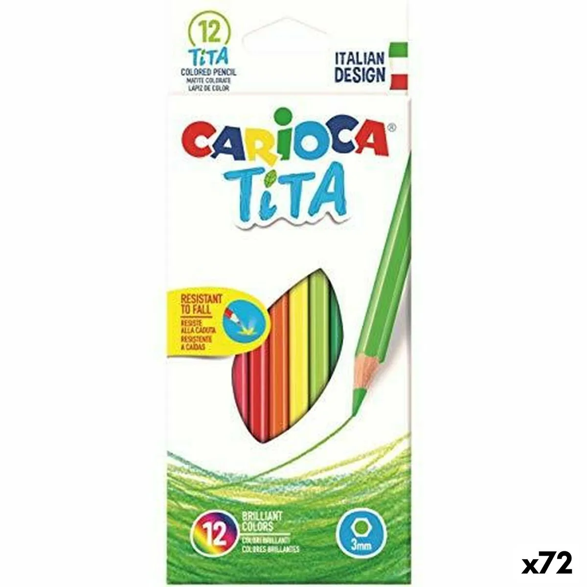 Set di Matite Carioca Tita 12 Pezzi Multicolore (72 Unità)