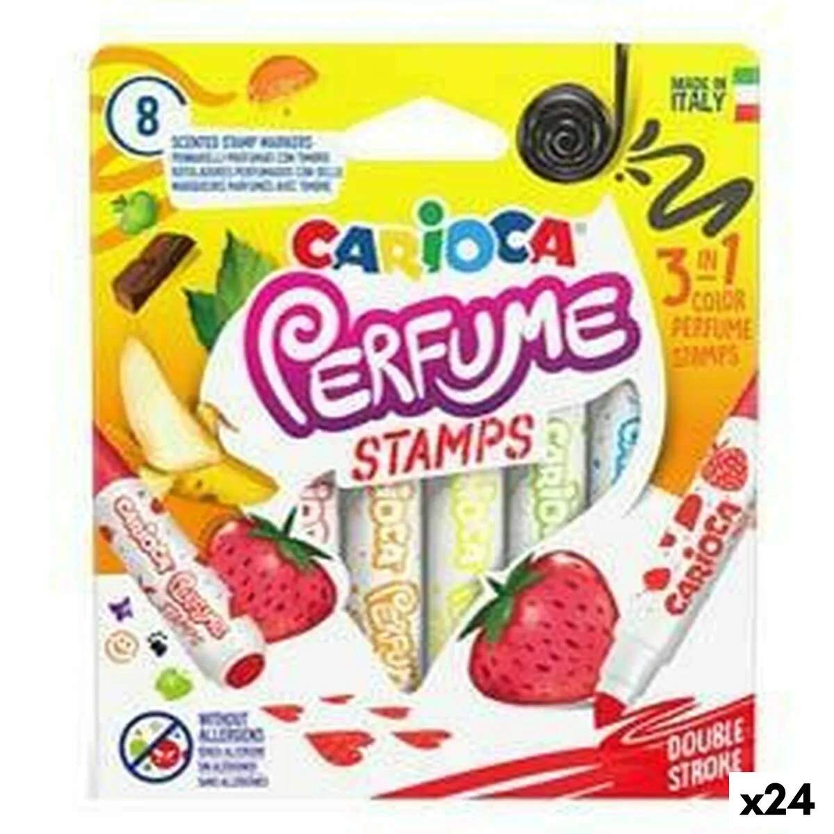 Set di Pennarelli Carioca Perfume Stamps Multicolore (24 Unità)