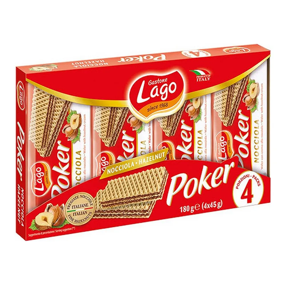 Biscotti Lago Poker Nocciole Cioccolato (4 x 45 g)