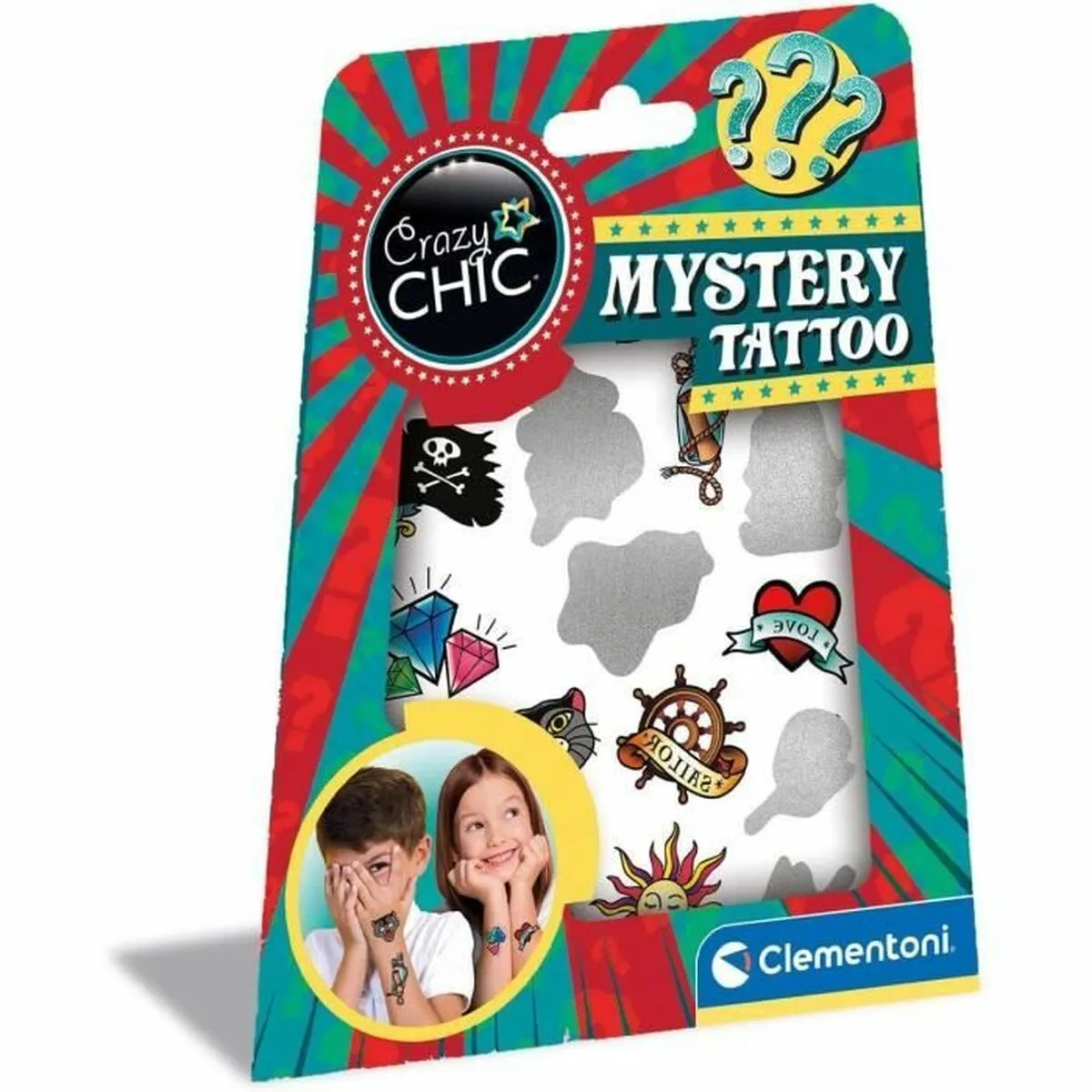 Set Attività Manuali Clementoni 17 Temporary Mystery Tattoos