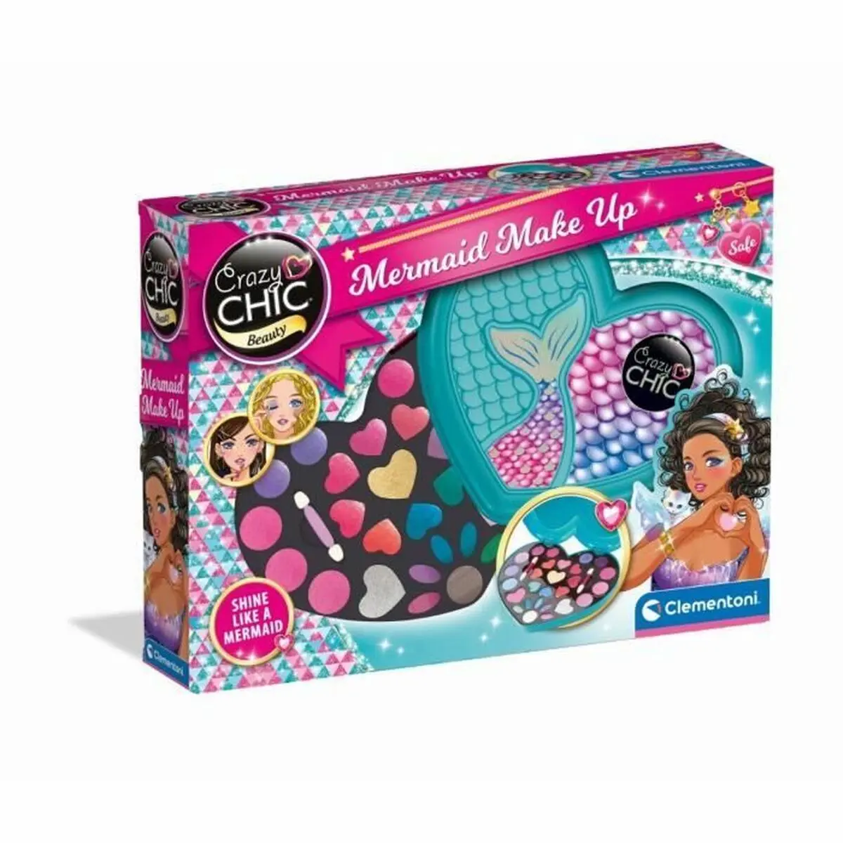 Set di Trucchi per Bambini Clementoni Crazy Chic Beauty Mermaid Make up