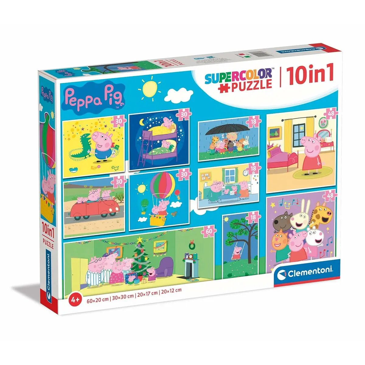 Set di 10 Puzzle Peppa Pig Clementoni SuperColor 220 Pezzi