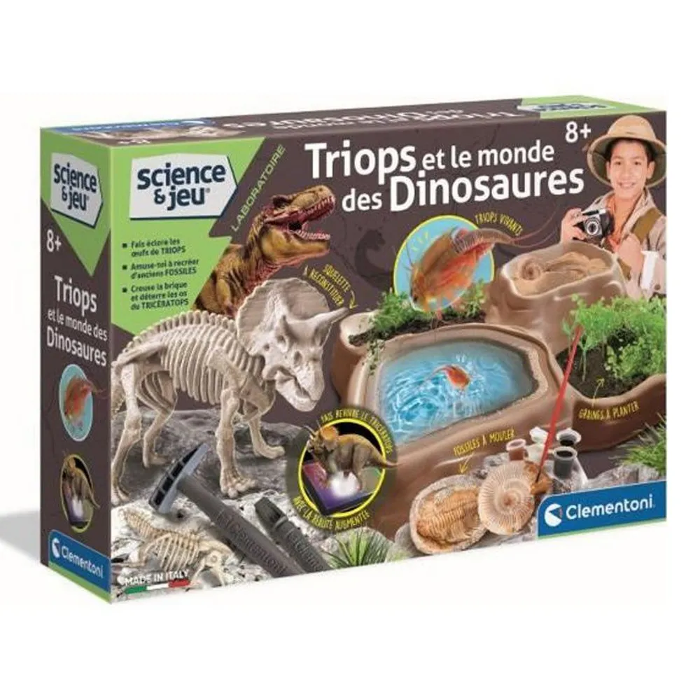 Gioco di Scienza Clementoni Triops et le monde des dinosaures FR