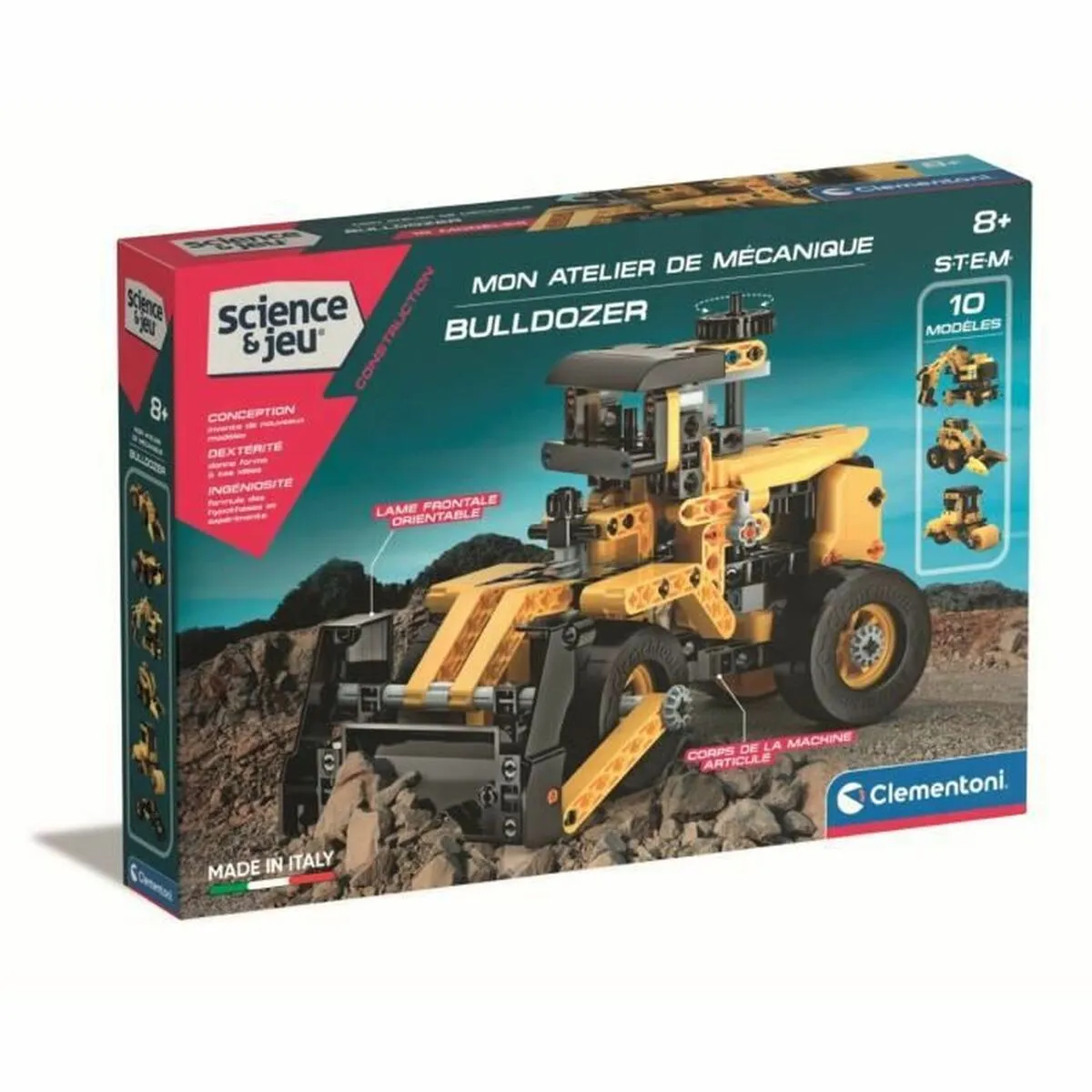 Trattore con Benna Clementoni Bulldozer STEM + 8 Anni 10 Modelli