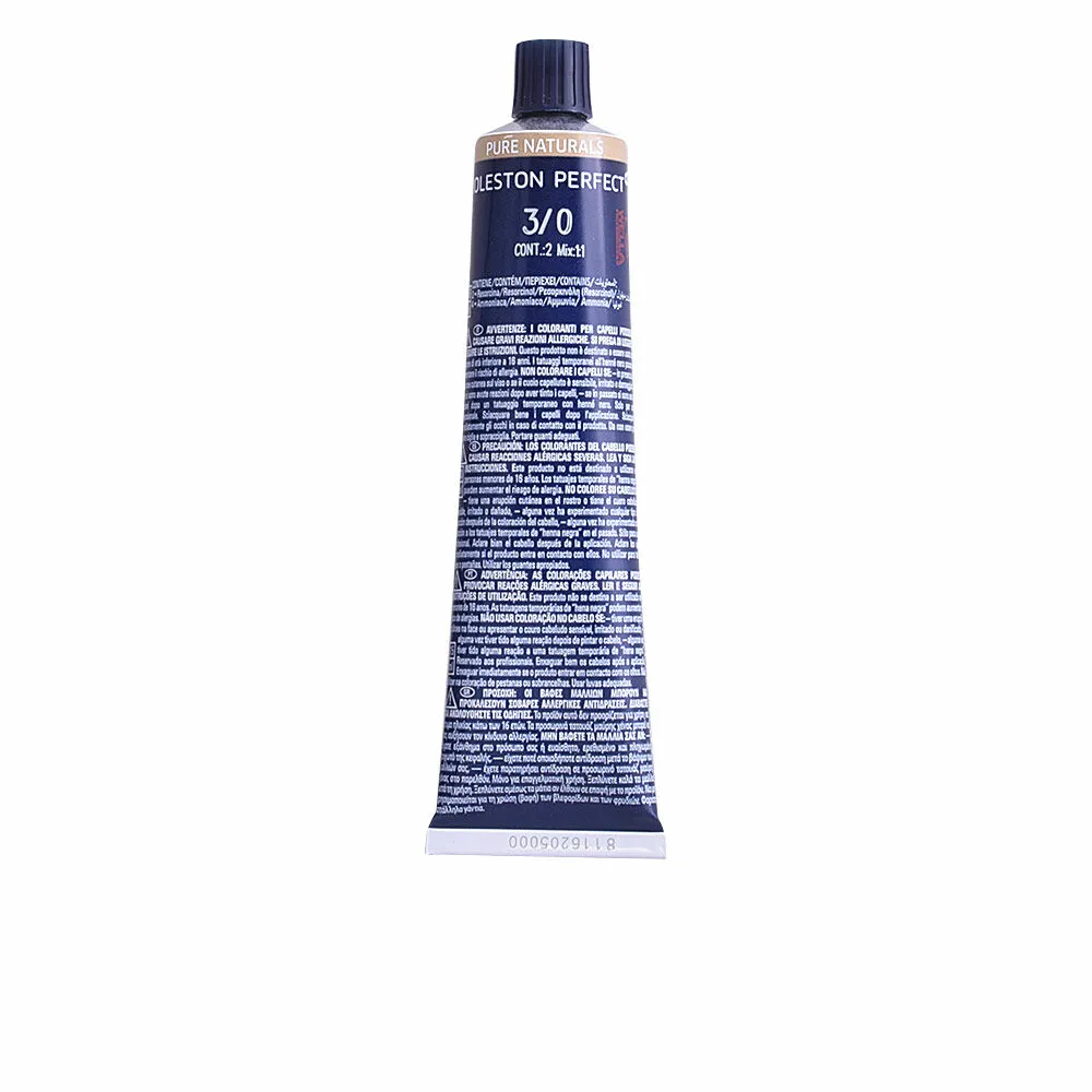 Tintura Permanente in Crema Wella Koleston Perfect Me+ Pure Naturals Castano Scuro Nº 3/0 60 ml