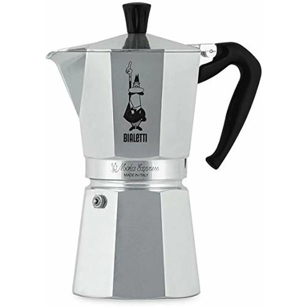 Cafettiera Italiana Bialetti Moka Metallo Acciaio inossidabile Alluminio 550 ml 1 L 9 Tazze