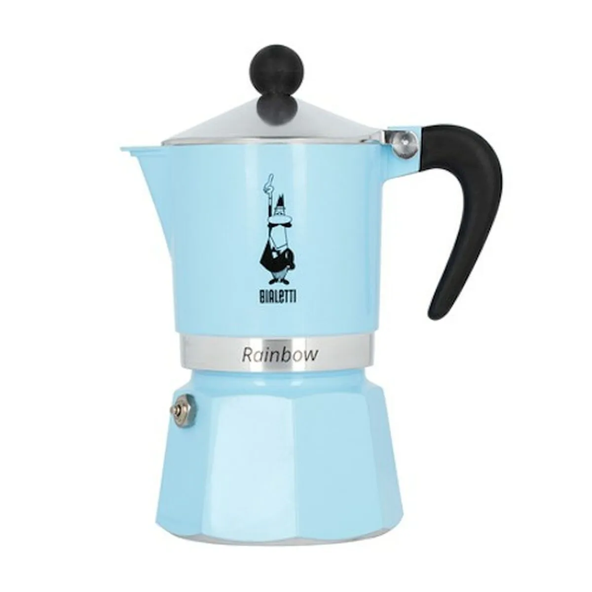 Cafettiera Italiana Bialetti Rainbow Azzurro Alluminio