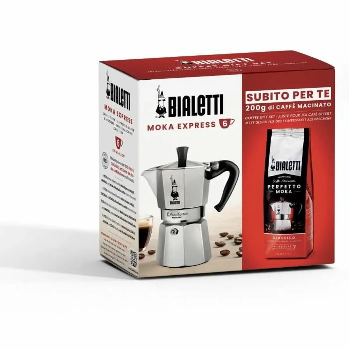 Caffettiera Italiana Bialetti Moka Classico Grigio