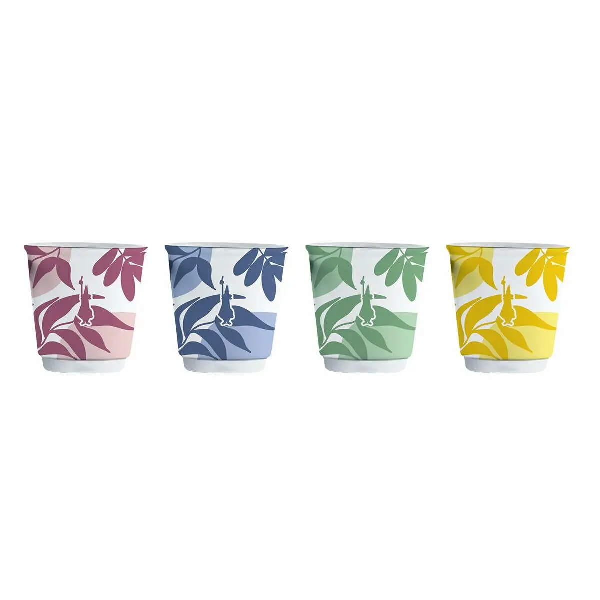 Set di Tazze da Caffè Bialetti Primavera Colori assortiti Porcellana 90 ml 4 Pezzi